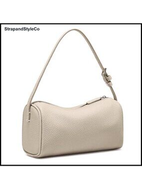 Small Leather Crossbody Bag Mini Barrel Evening Purse for Women